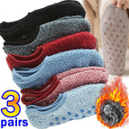 Thickened Plush Socks Women Winter Warm Coral Fleece Sox Sleeping Slippers Silicone Non-slipInvisible Short Boat Socks