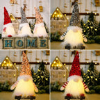 $10 christmas giftsChristmas Decoration Long Bearded Gnome with Lights Rudolph Doll LED Glowing Christmas Gnome Sweden Tomte Santa Elf Doll