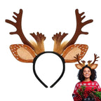 $10 christmas gifts Christmas Headband Women Antler Headband Christmas Festive Reindeer Antler Headband for Women Plush Christmas Hair Accessory