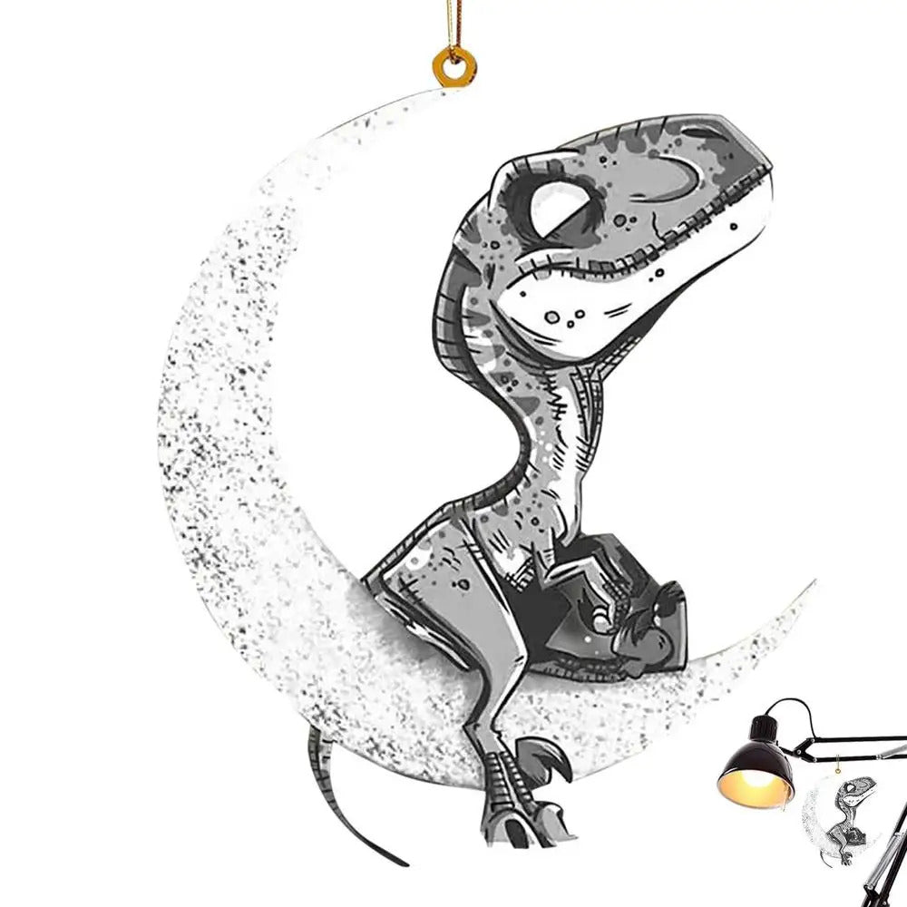 $10 christmas gifts Christmas Tree Decorations Animal Hanging Ornament Sitting On The Moon Animal Pendants Car Rearview Mirror Hanging Ornaments