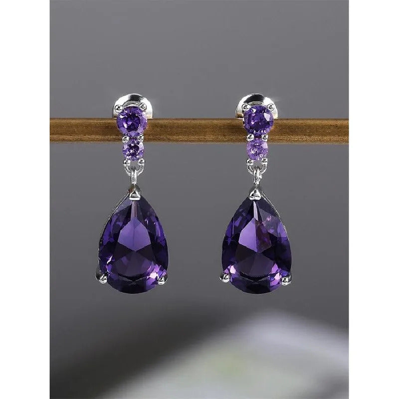 $10 christmas gifts Water Drop Shaped Rhinestone Decor Dangle Earrings (1 Pair), Fashion Jewelry for Party, Daily Clothing Decor, Trendy Wedding Ann