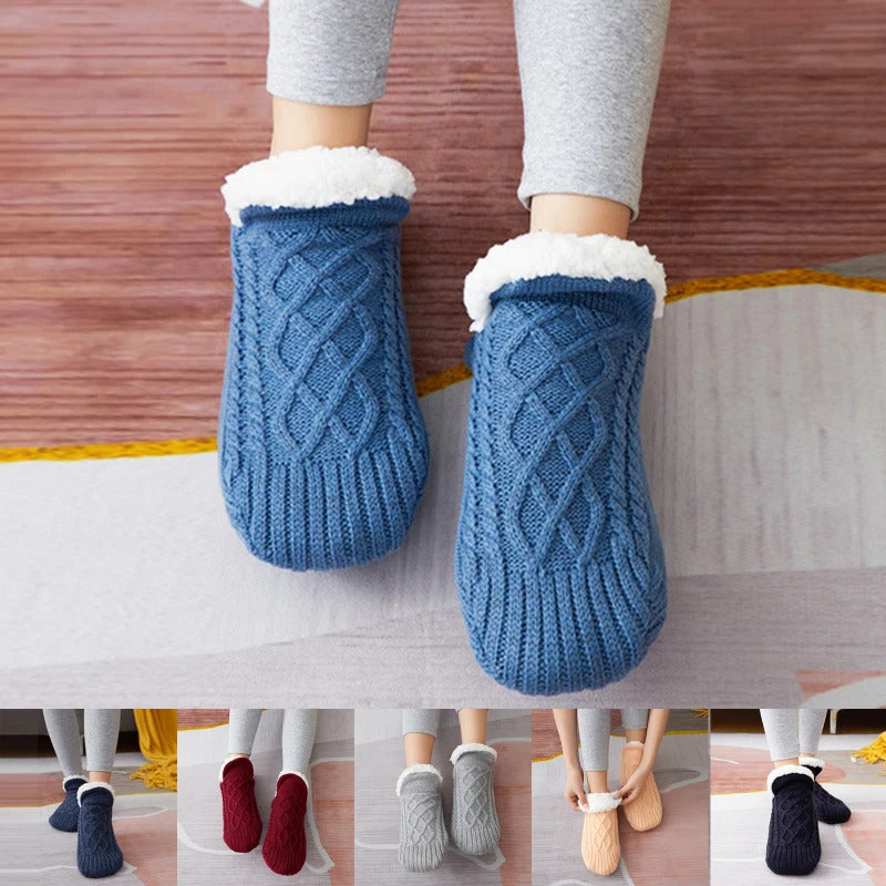 Winter Thermal Men's Slipper Socks Warm Short Cotton Thickened Soft Non-Slip Fuzzy Floor Socks for Home Sleeping Male Fluffy