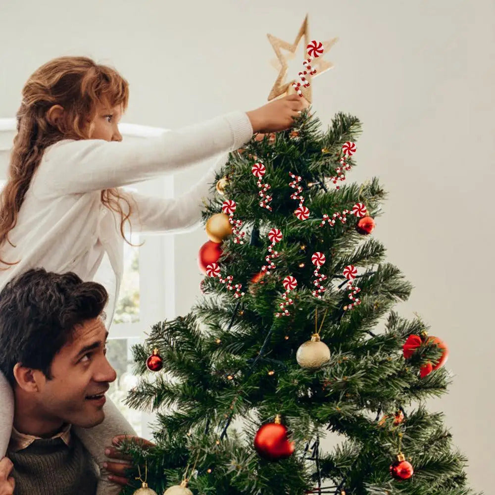 $10 christmas gifts Christmas Candy Cane Decorations Christmas Tree Decoration Red White Lollipop Decoration Curved Candy Christmas Tree Stems Decor