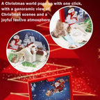 $10 christmas gifts Pop Up Keychain Folding Book Pop Up Toy For Christmas Backpack Charm Creative Christmas Tree Ornaments 3D Christmas Scene Books