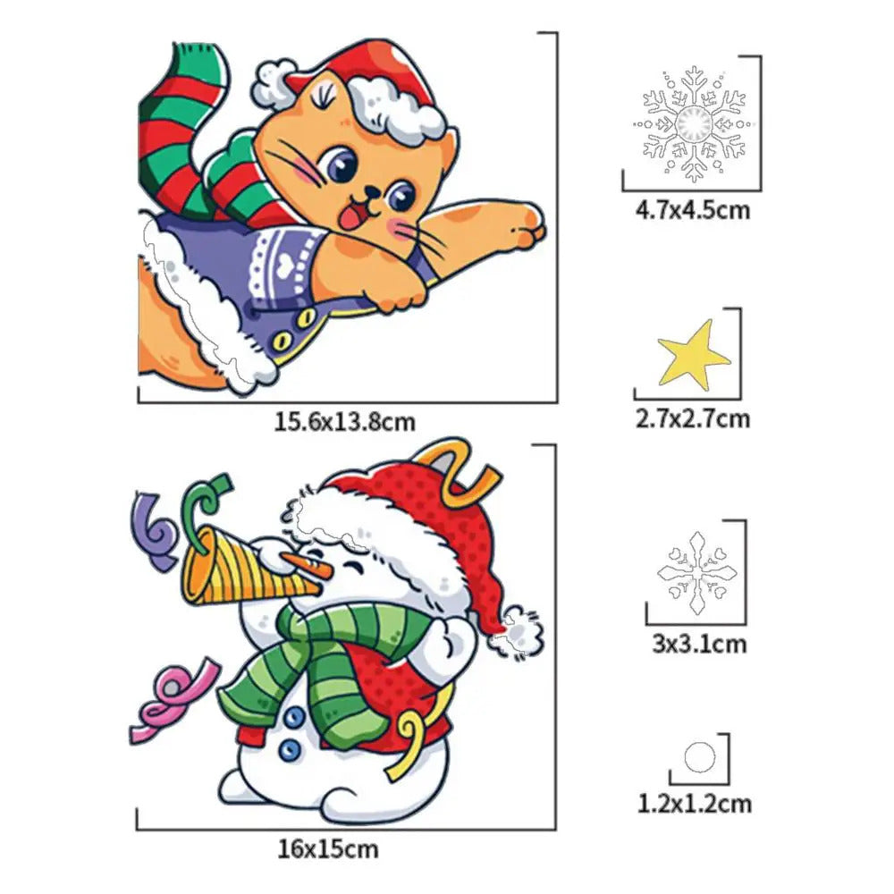 Christmas Window Clings Christmas Theme Decor Static Decals Home Decor Products For Glass Doors Window Household Appliances