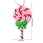 $10 christmas gifts Christmas Tree Decoration Ornament Simulated Soft Clay Lollipop Red White Candy Cane Xmas Tree Pendants Xmas 2025 Decor For Home