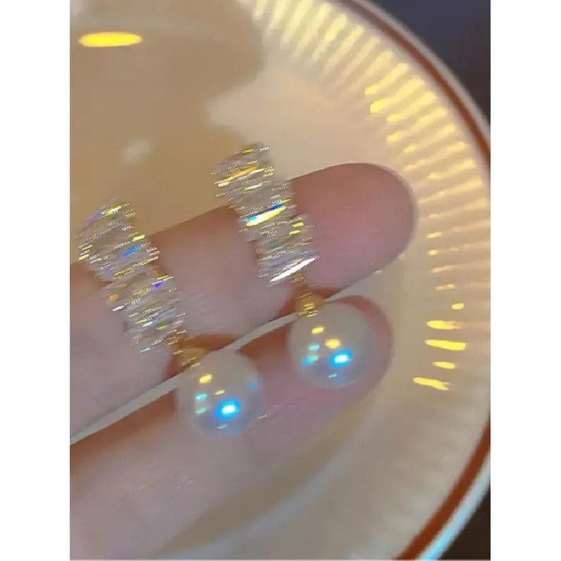 $10 christmas gifts Elegant Faux Pearl & Rhinestone Decorated Dangle Earrings, Fashion Jewelry for Party, Daily Clothing Decor, Trendy All-match & E