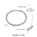 $30 christmas gifts Coffee Beans Link Chain Bracelet Stainless Steel Gold Silver Color for Men Women Simple Bracelet Jewelry Gift 7/9/11mm KBM169A