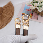 High Quality Ladies' Leather Thin Belt All-match Decoration for Bottoms Blazer Dress Waist Chain Retro Solid Belt