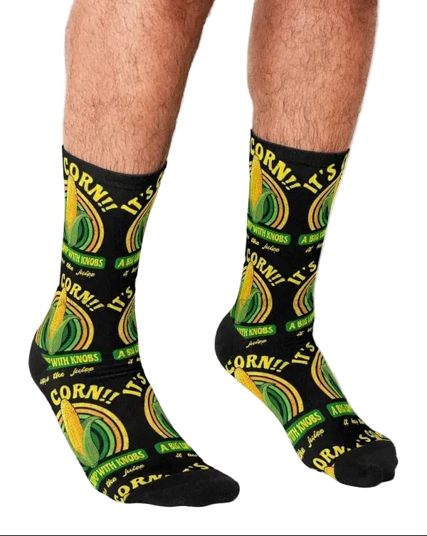 its corn socks It’S Corn On The Cob Socks Womens Athletic Socks 360° Digital Print Personalized Custom Unisex Adult Teen Youth Socks