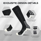 Anti Slip Soccer Knee Socks,Non Slip Football/Basketball/Hockey Sports Grip Socks A Pair