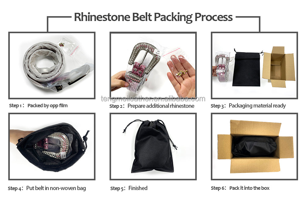 BB Belt Bling Bling Punk Rhinestone Studded Diamond Crystal Leather Belt