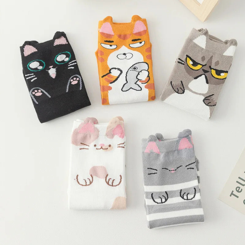 Women Animal Cotton Socks Autumn Winter High Quality Casual Tube Socks Female Ladies Lovely Cartoon Socks