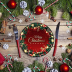 $10 christmas gifts Merry Christmas Party Disposable Paper Plate Tableware Napkins Tablecloth Christmas Decor For Home New Year 2025 $10 gift ideas