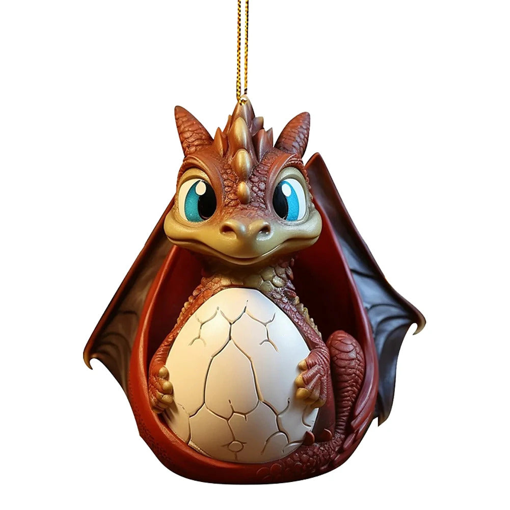 best friend christmas gifts Christmas Dragon Ornaments Novelty Hanging Ornament Acrylic Dragon Egg Decoration Realistic for Home and Car Decoration
