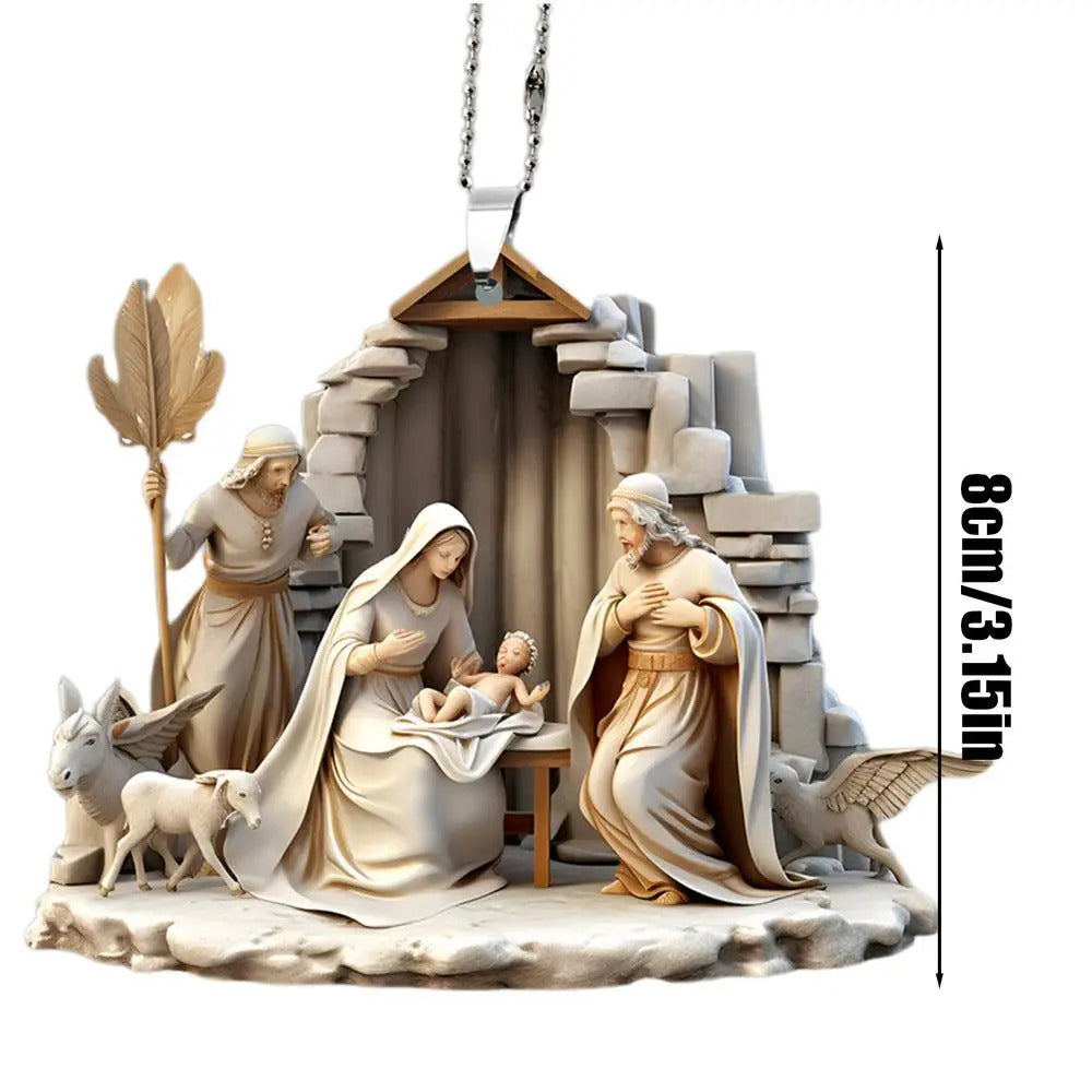 $10 christmas gifts 2D Christmas Nativity Scene Ornaments Nativity Scene Christmas Tree Decoration Nativity Scene Christmas Tree Decoration Acrylic