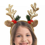 $10 christmas gifts Christmas Deer Antlers Headband Cute Reindeer Antlers Headband Glitter Antlers Plush Ears Bell Head Buckle Christmas Ornament