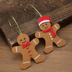 $10 christmas gifts 6pcs Gingerbread Man Ornaments Doll Christmas Decoration Pendants Xmas Tree Hanging Ornament Christmas for Home New Year Gift