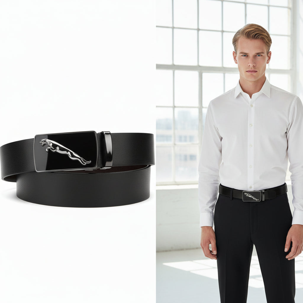 Fashion Casual Belts Leather Men Trendy Pants Genuine Mens Leather Belts Alloy Automatic Buckle Belt