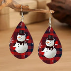 $10 christmas gifts Cute Christmas Earrings For Girls Santa Claus Tree Snowman Teardrop Wooden Drop Dangle Perfect New Year Women Gifts $10 gift ideas