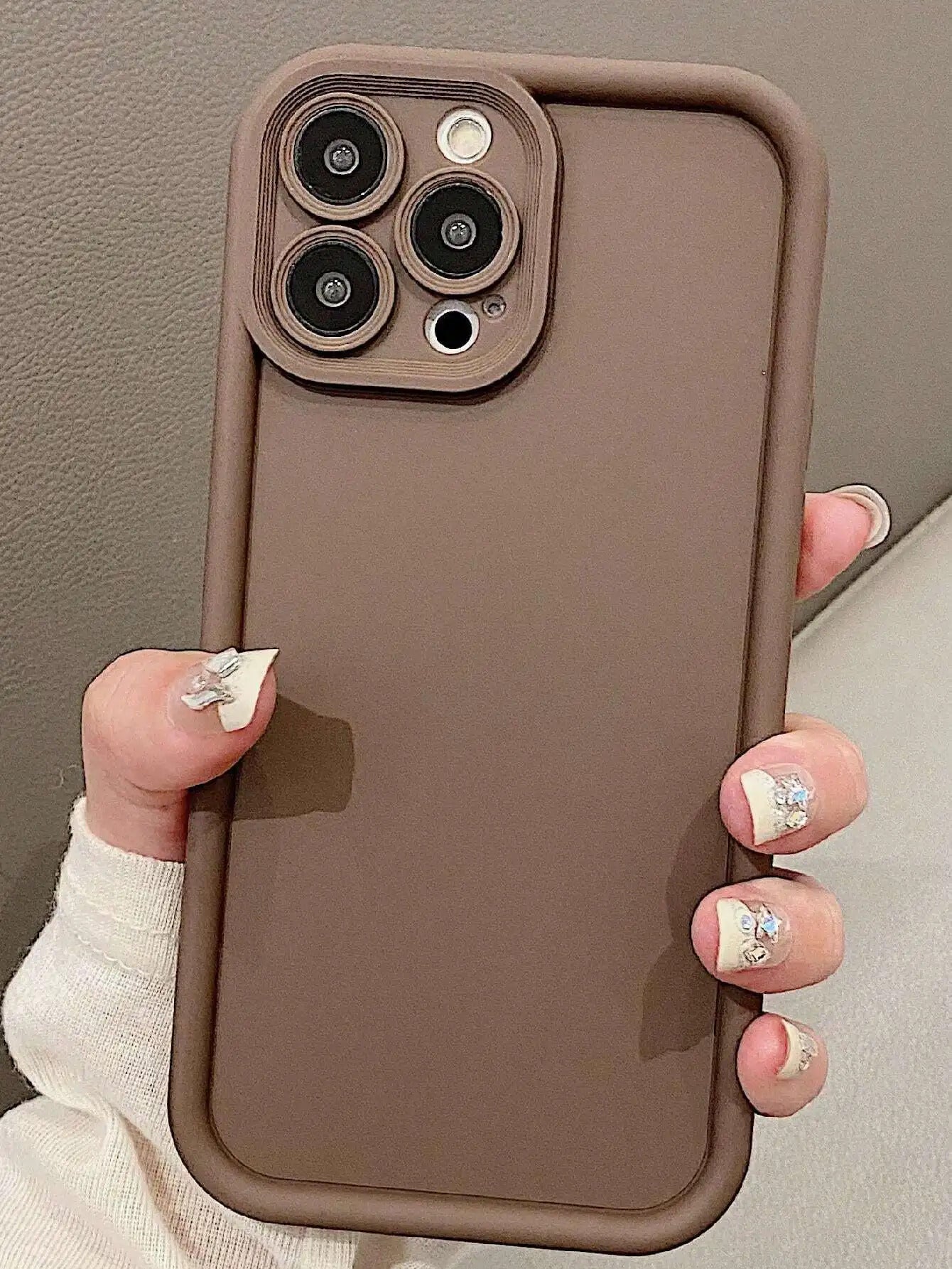 $10 christmas gifts Simple Solid Matte Anti Drop Soft Case Compatible With  iPhone15Promax Christmas Gift For Friends, Classmates Or Oneself