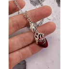 $10 christmas gifts Punk Style Bat & Heart Design Pendant Necklace, Fashion Jewelry for Party, Daily Clothing Decor, Trendy All-match & Exquisite Je