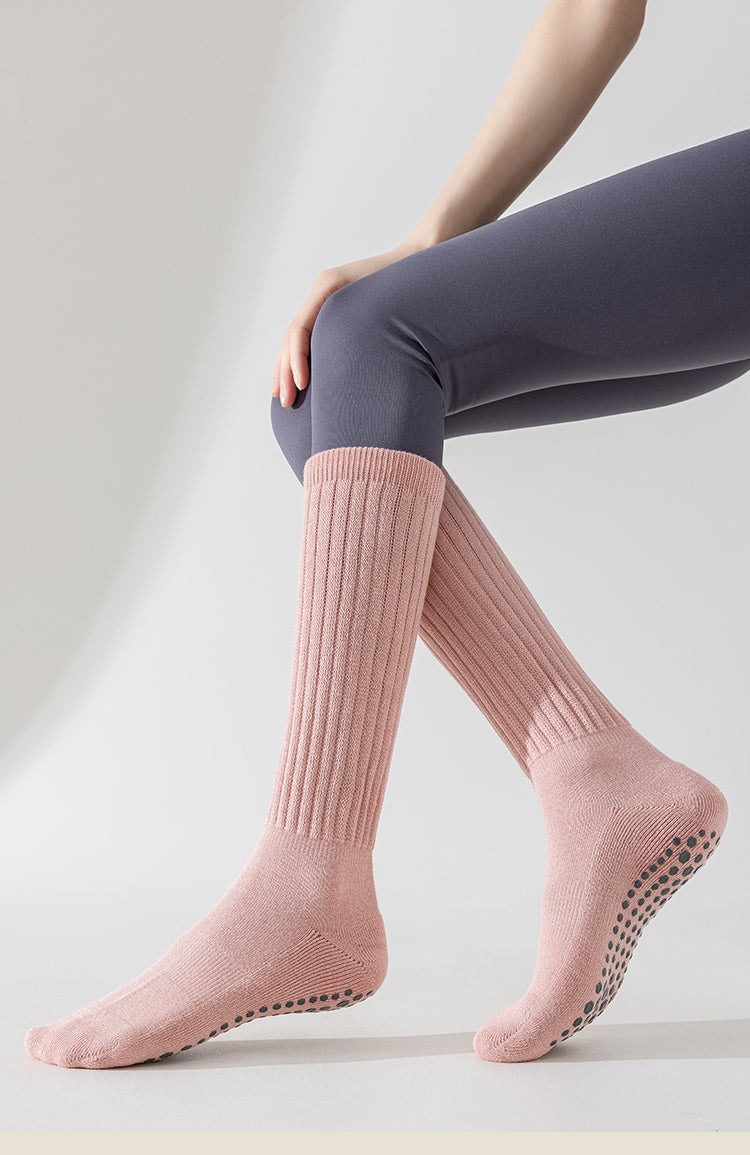 long pilates grip socks