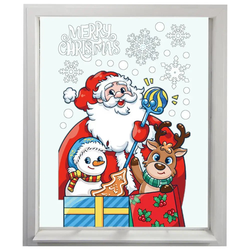 Christmas Window Clings Christmas Theme Decor Static Decals Home Decor Products For Glass Doors Window Household Appliances