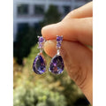 $10 christmas gifts Water Drop Shaped Rhinestone Decor Dangle Earrings (1 Pair), Fashion Jewelry for Party, Daily Clothing Decor, Trendy Wedding Ann