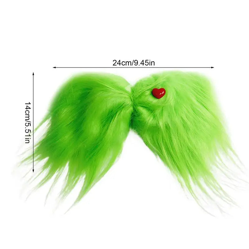 $10 christmas gifts Green Bows Green Furry Hairpin Christmas Tree Decorations Holiday Hair Accessories For Hair Styling $10 gift ideas