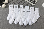 Simple European and American street letters white men's and women's socks sports hip hop college style socks