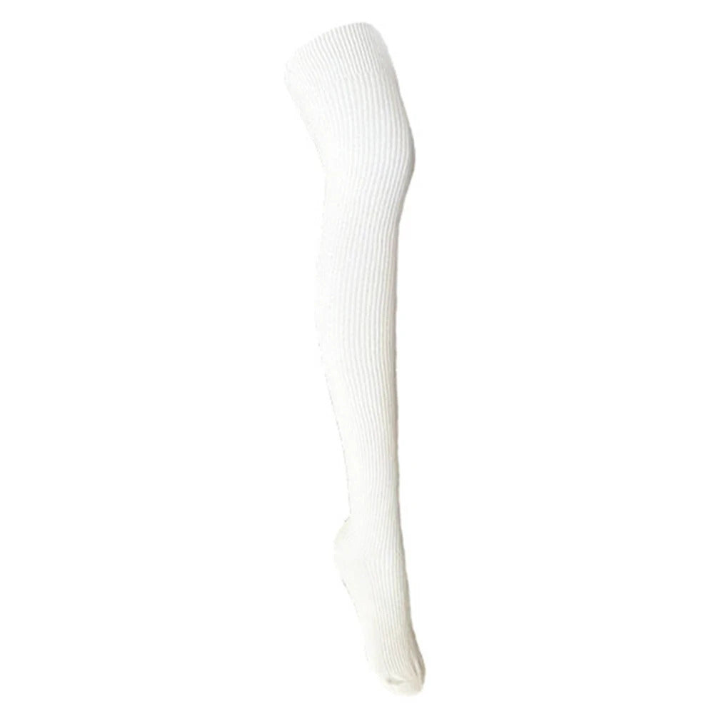 Women's Stockings Gaiters Striped Long Socks Thigh Winter High Stockings Warm over Knee Socks Soft Wool Christmas Stockings