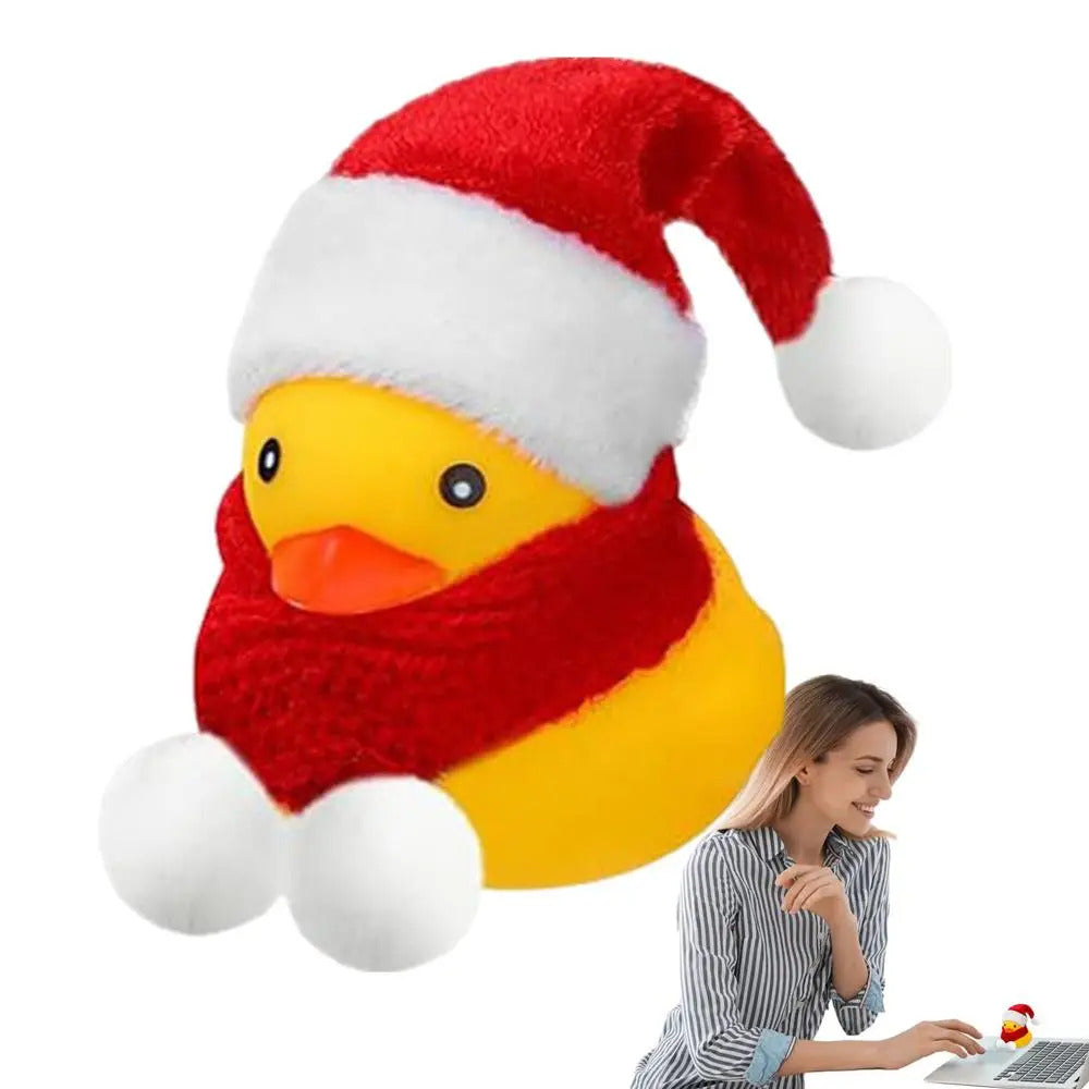 $10 christmas gifts Christmas Ducks Yellow Duck With Christmas Hat And Scarf Squeeze Squeaky Duck Miniature Bath Toys $10 gift ideas