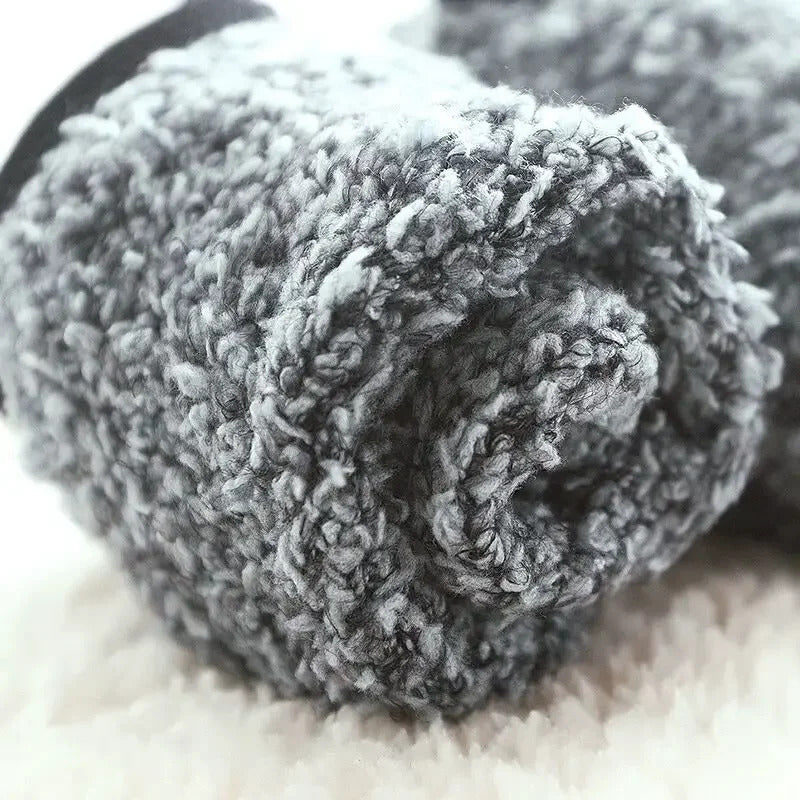 Thickened Plush Socks Women Winter Warm Coral Fleece Sox Sleeping Slippers Silicone Non-slipInvisible Short Boat Socks