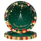 $10 christmas gifts Merry Christmas Party Disposable Paper Plate Tableware Napkins Tablecloth Christmas Decor For Home New Year 2025 $10 gift ideas