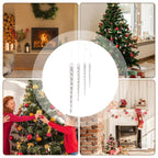 Icicle Christmas Tree Ornaments 42X Clear Acrylic Icicles Drop Pendants Christmas Tree Crystal Decorations For Winter Holiday