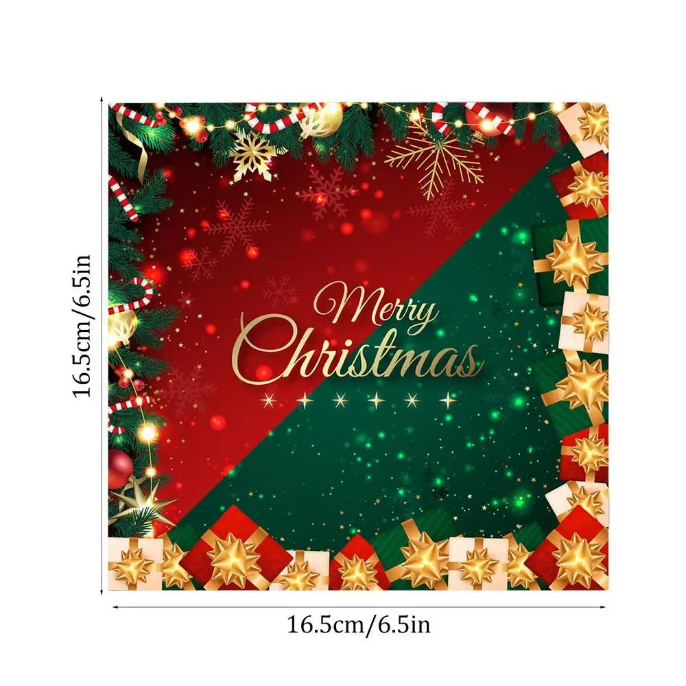 $10 christmas gifts Merry Christmas Party Disposable Paper Plate Tableware Napkins Tablecloth Christmas Decor For Home New Year 2025 $10 gift ideas