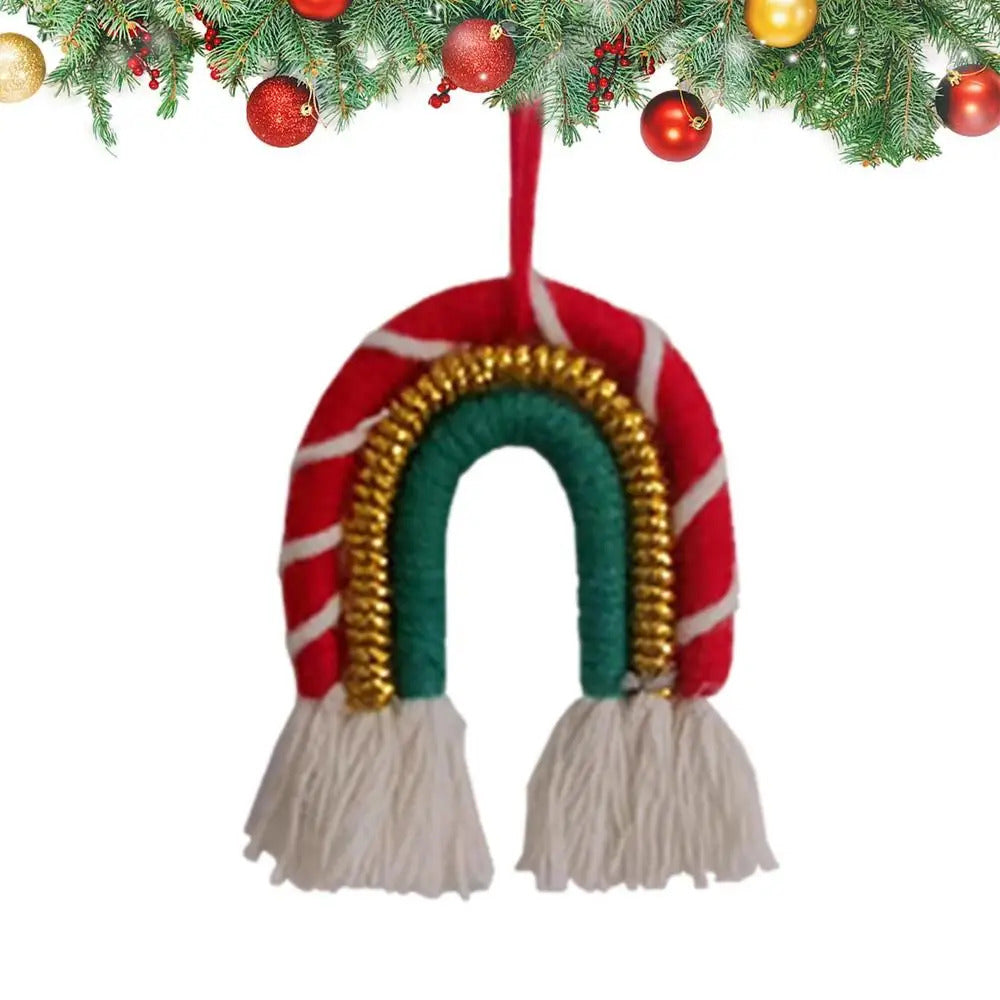 $10 christmas gifts Boho Christmas Ornaments Mini Rainbow Weaving For Wall Decor Modern Home Decoration Accessories Pendant For Bedroom Nursery Baby