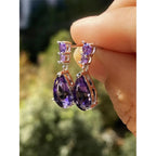 $10 christmas gifts Water Drop Shaped Rhinestone Decor Dangle Earrings (1 Pair), Fashion Jewelry for Party, Daily Clothing Decor, Trendy Wedding Ann