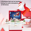 $10 christmas gifts Pop Up Keychain Folding Book Pop Up Toy For Christmas Backpack Charm Creative Christmas Tree Ornaments 3D Christmas Scene Books