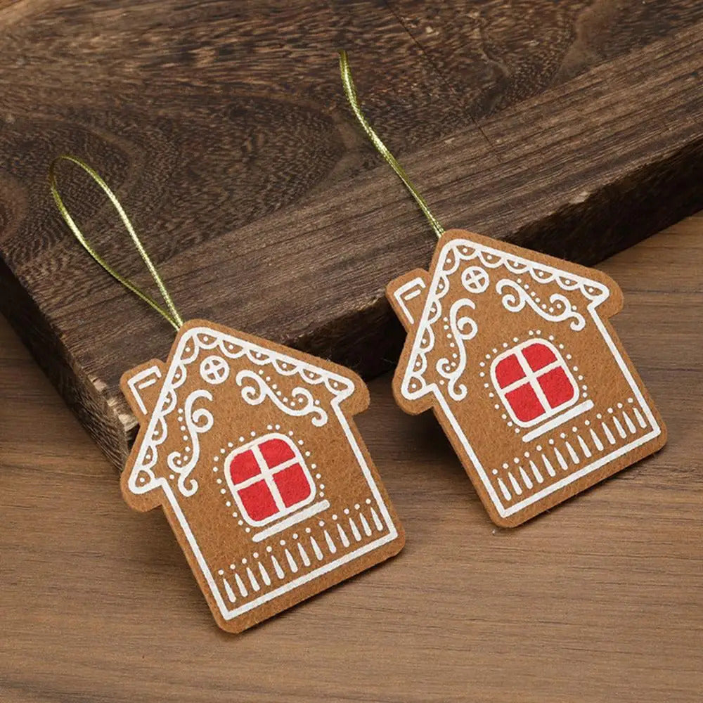 $10 christmas gifts 6pcs Gingerbread Man Ornaments Doll Christmas Decoration Pendants Xmas Tree Hanging Ornament Christmas for Home New Year Gift
