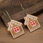 $10 christmas gifts 6pcs Gingerbread Man Ornaments Doll Christmas Decoration Pendants Xmas Tree Hanging Ornament Christmas for Home New Year Gift