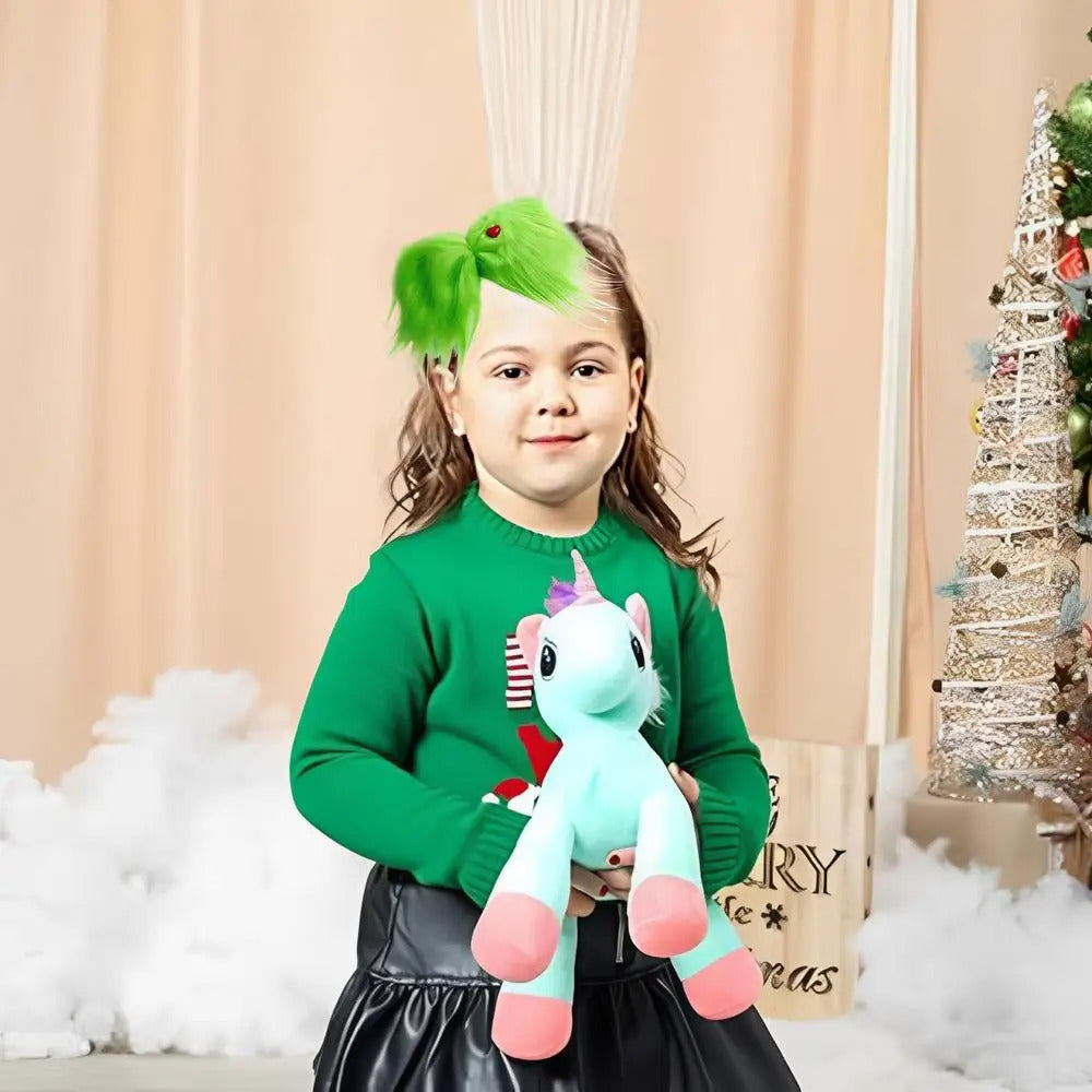 $10 christmas gifts Green Bows Green Furry Hairpin Christmas Tree Decorations Holiday Hair Accessories For Hair Styling $10 gift ideas