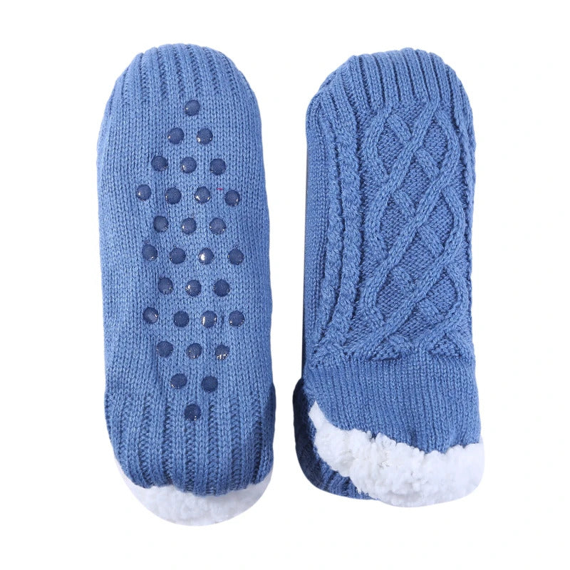 Winter Thermal Men's Slipper Socks Warm Short Cotton Thickened Soft Non-Slip Fuzzy Floor Socks for Home Sleeping Male Fluffy