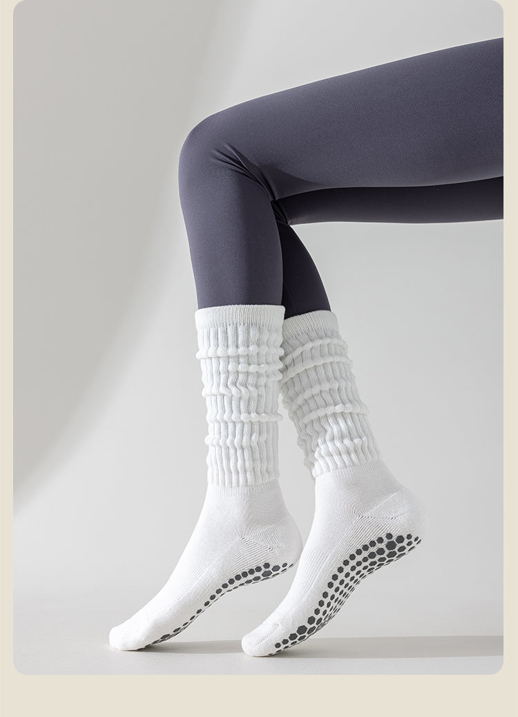 long pilates grip socks