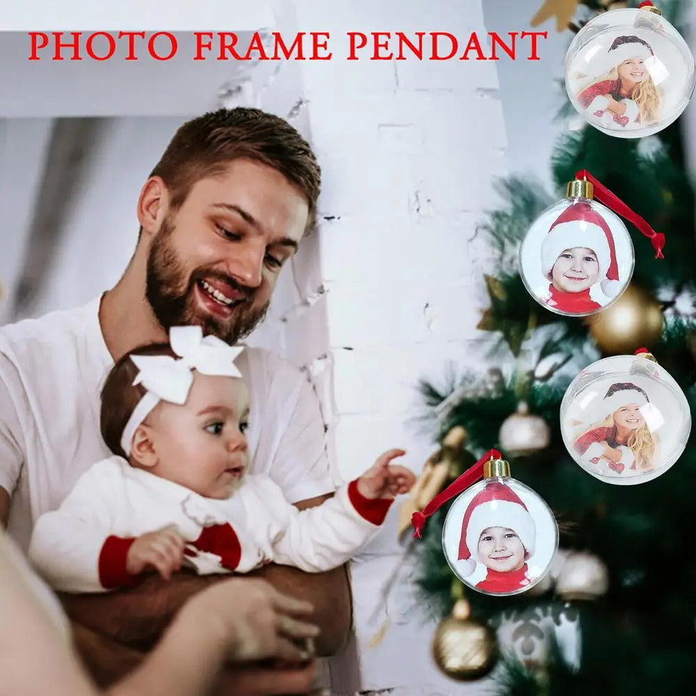 $10 christmas gifts Christmas Transparent Photo Ball Personalize DIY Photo Ball Ornaments DIY Christmas Tree Hanging Craft Ball Ornament Decor