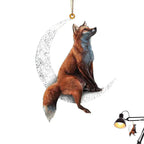 $10 christmas gifts Christmas Tree Decorations Animal Hanging Ornament Sitting On The Moon Animal Pendants Car Rearview Mirror Hanging Ornaments