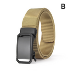 High-End Elastic Waistband Canvas Nylon Tactical Woven Belt for Men