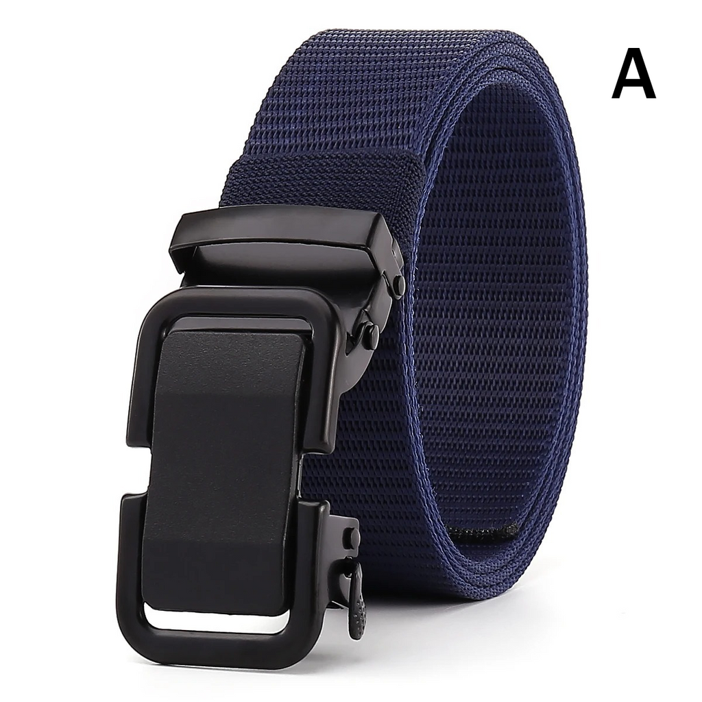 High-End Elastic Waistband Canvas Nylon Tactical Woven Belt for Men