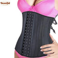 Latex Waist Trainer Corset Body Shaper Faja 25 Steel Boned Waist Cincher Belly Slimming Belt Latex Waist Belt
